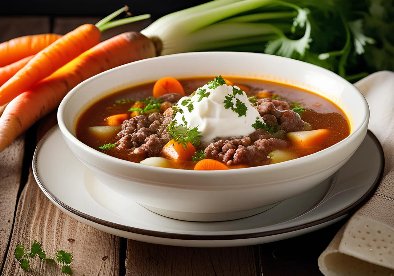 Vegetable Ground Beef Soup