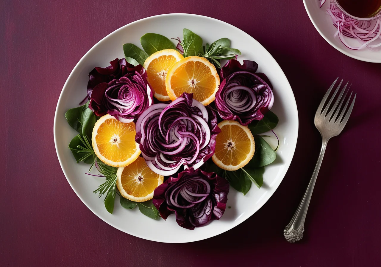 Radicchio with Onion and Orange