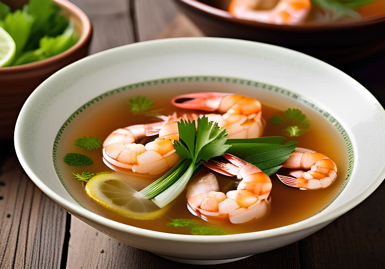 Spicy Shrimp Soup with Lime
