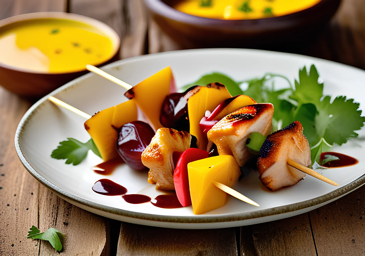 Fruitful Chicken Skewers