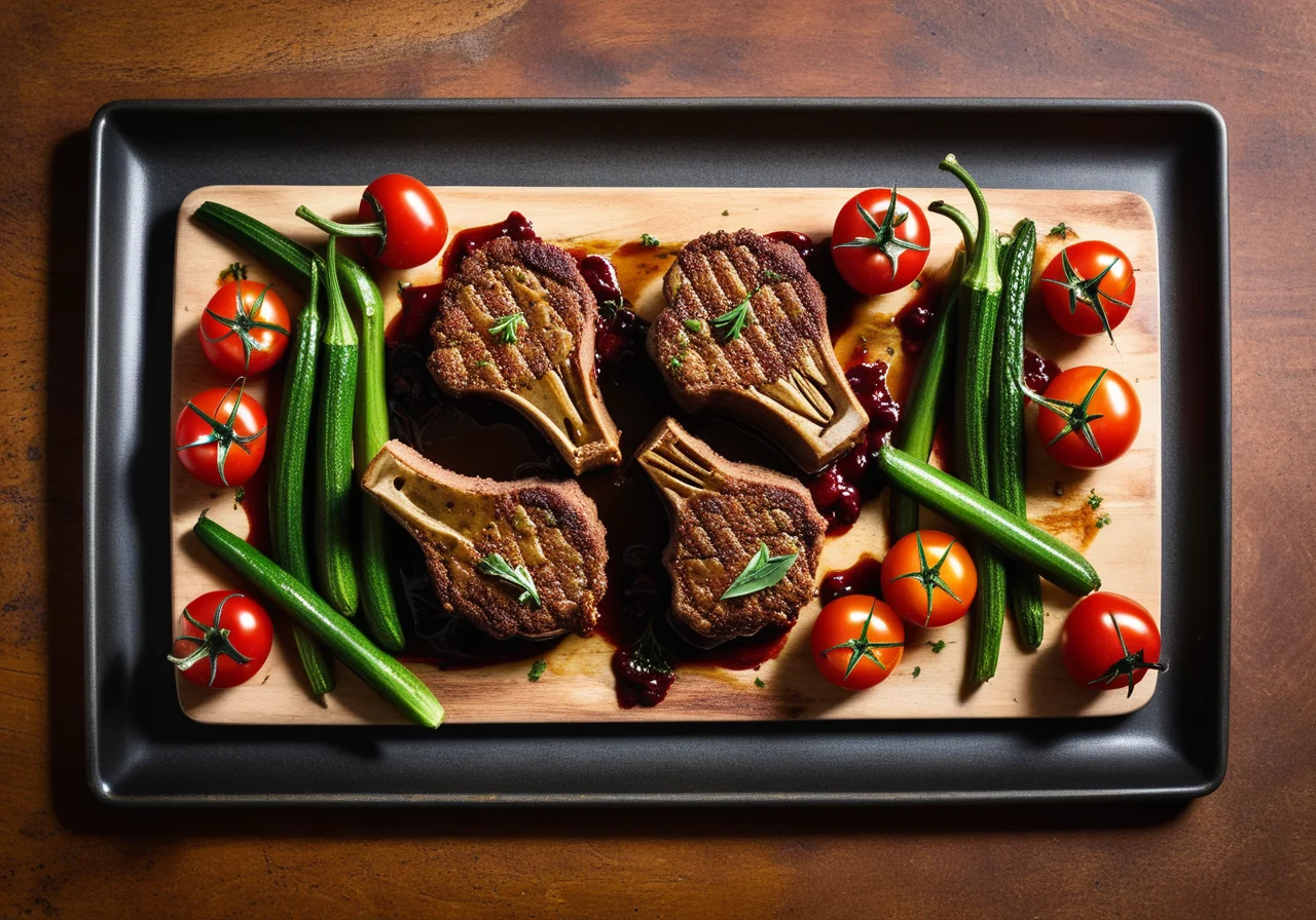 Gratinated Lamb with Zucchini Vegetables