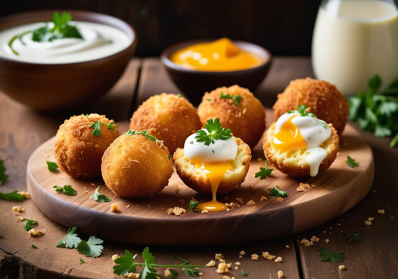 Panierte Käseklößchen