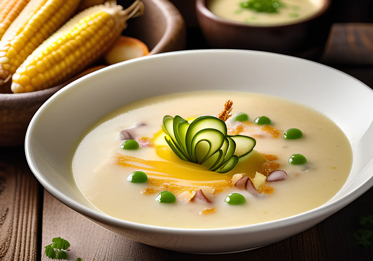 Corn Soup in a Bread Loaf