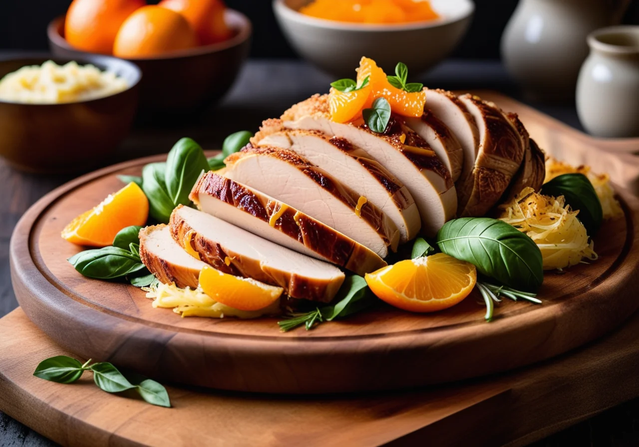 Roasted Turkey Breast with Cabbage