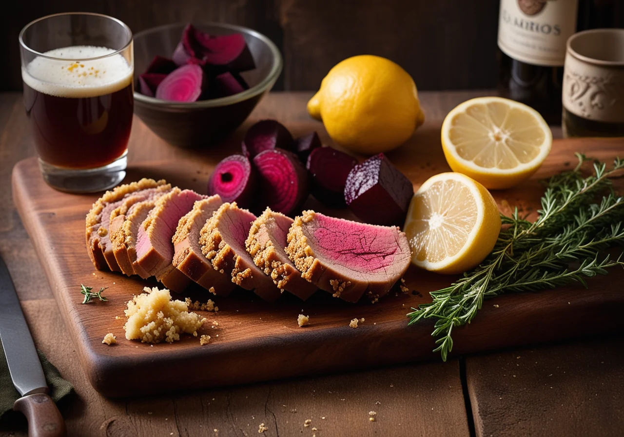 Veal Breast with Lemon Crumbs