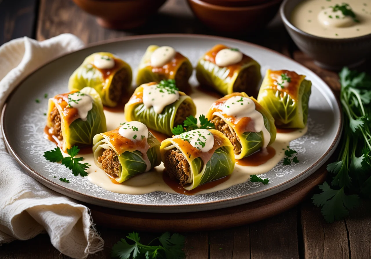 Stuffed White Cabbage Rolls