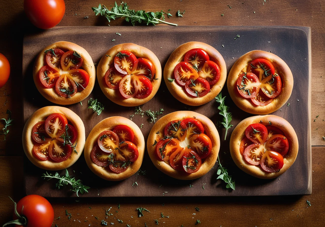 Dough Cups with Baked Tomatoes