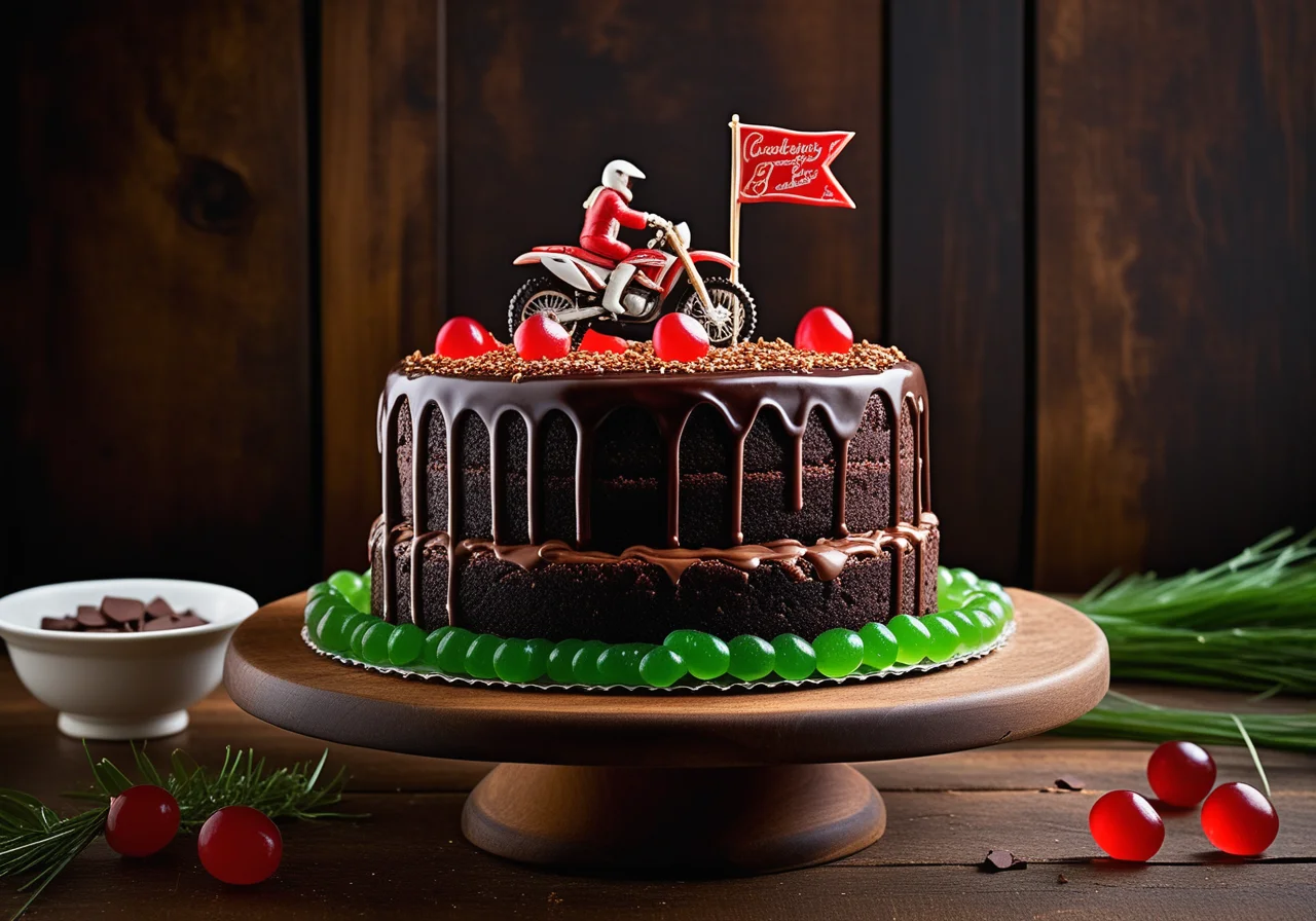 Motiv Cake with Motocross Rider