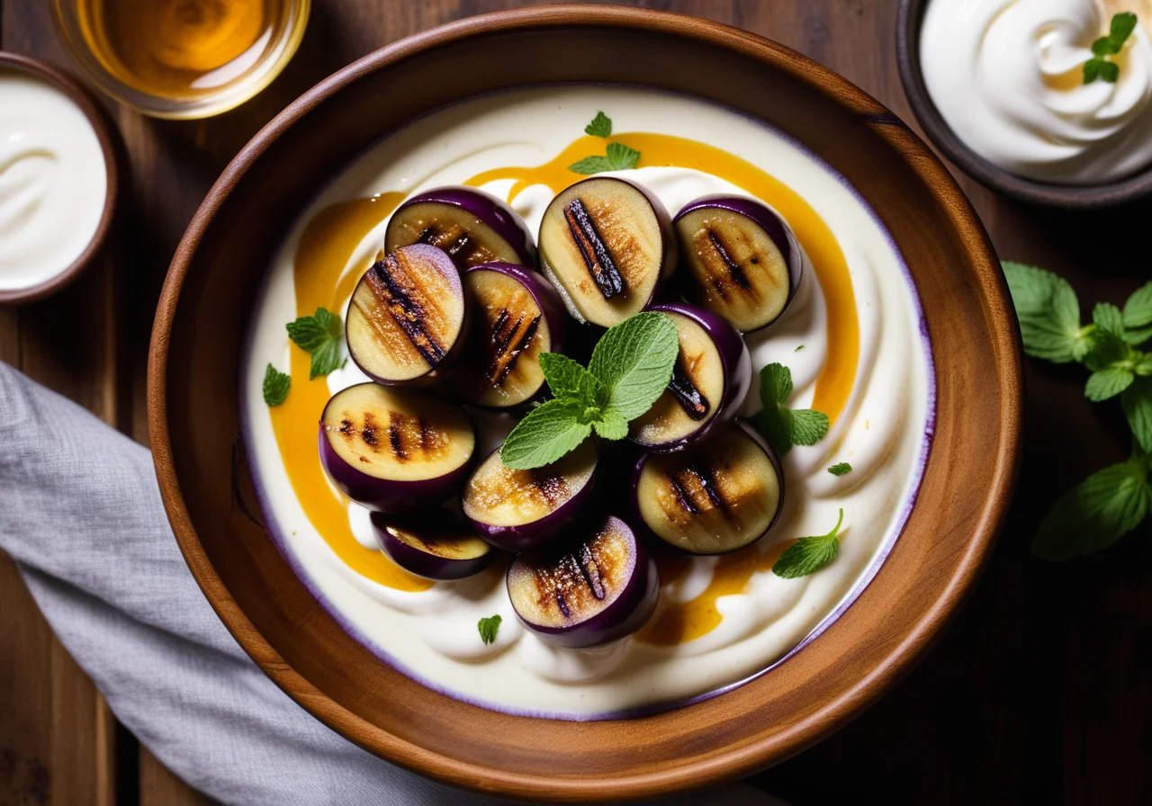 Raita with Eggplant and Honey