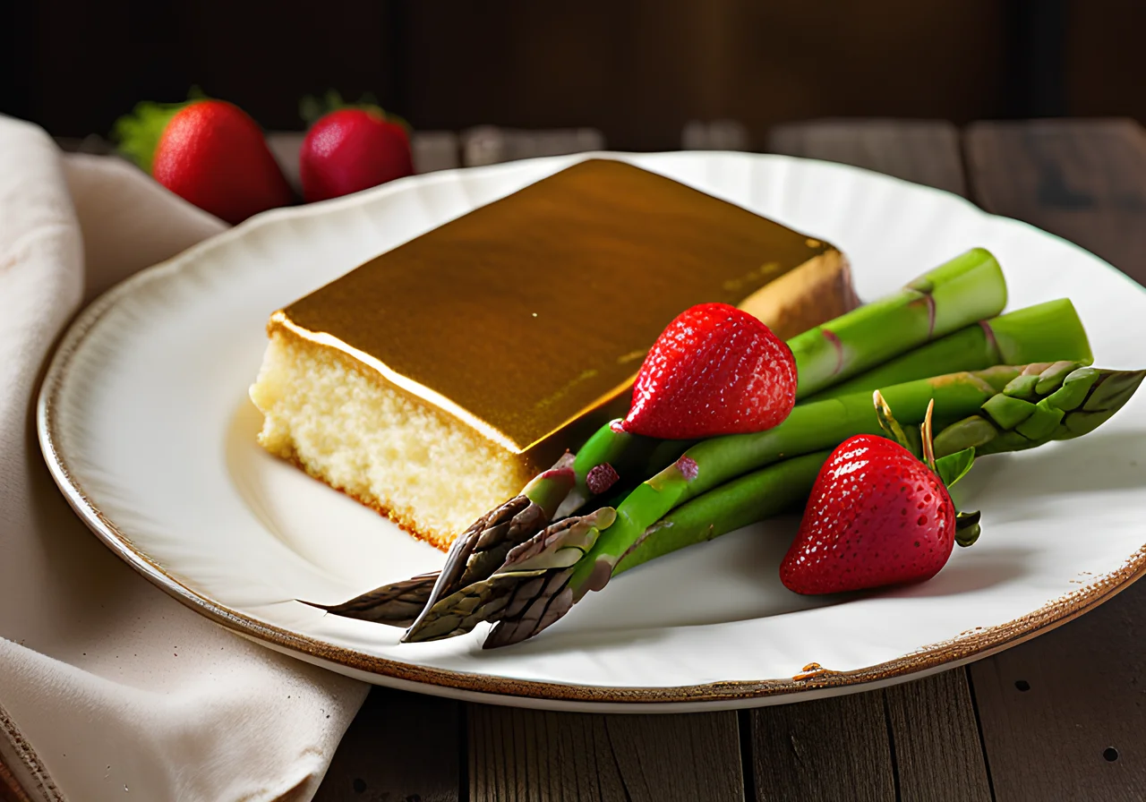 Spicy Asparagus Strawberry Cake