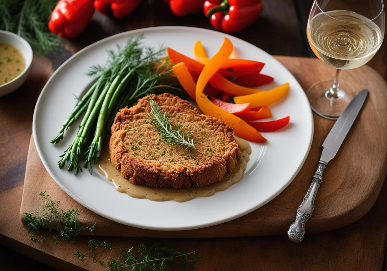 Veal Schnitzel with Bread Crust