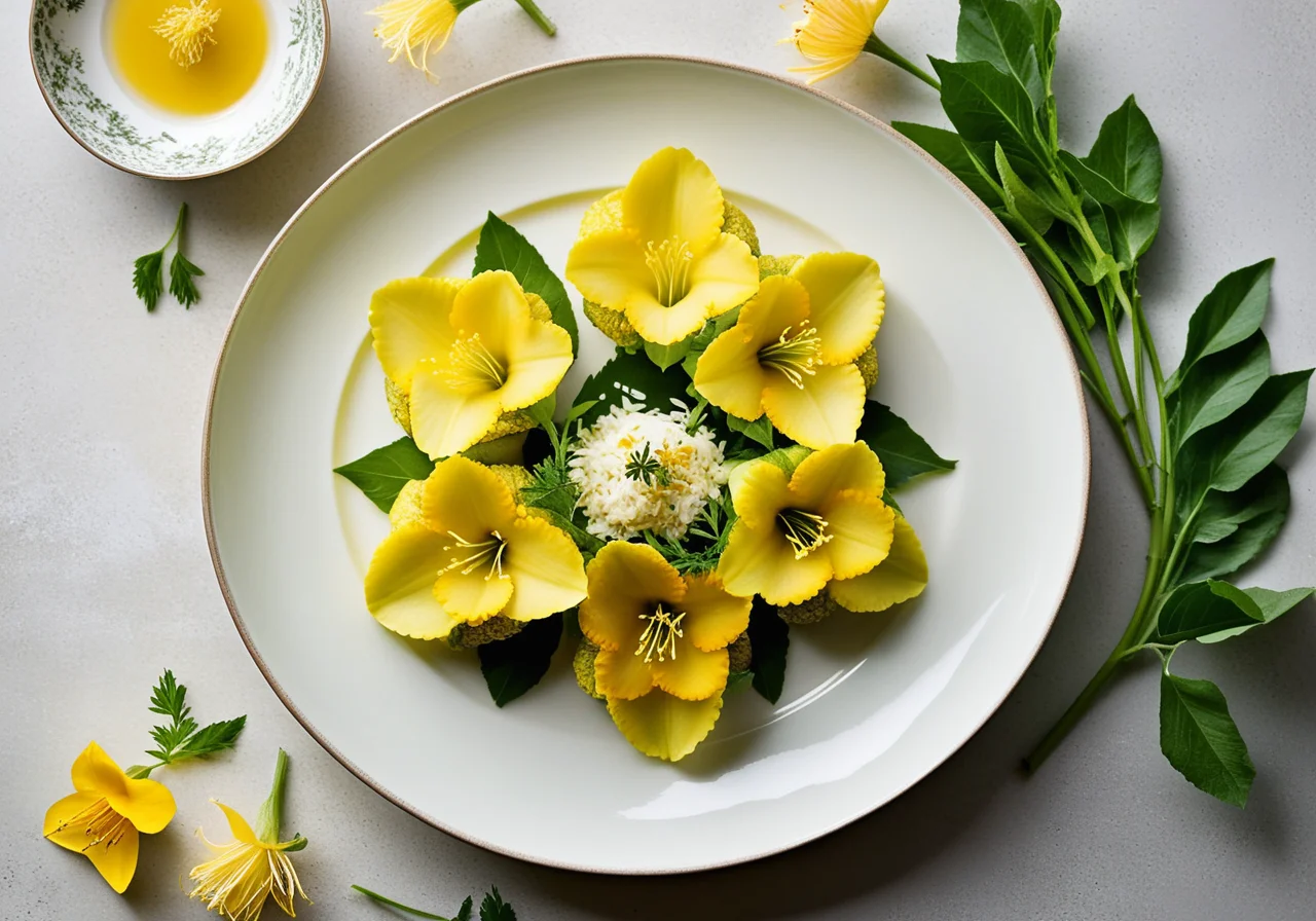 Zucchini Blossoms with Filling