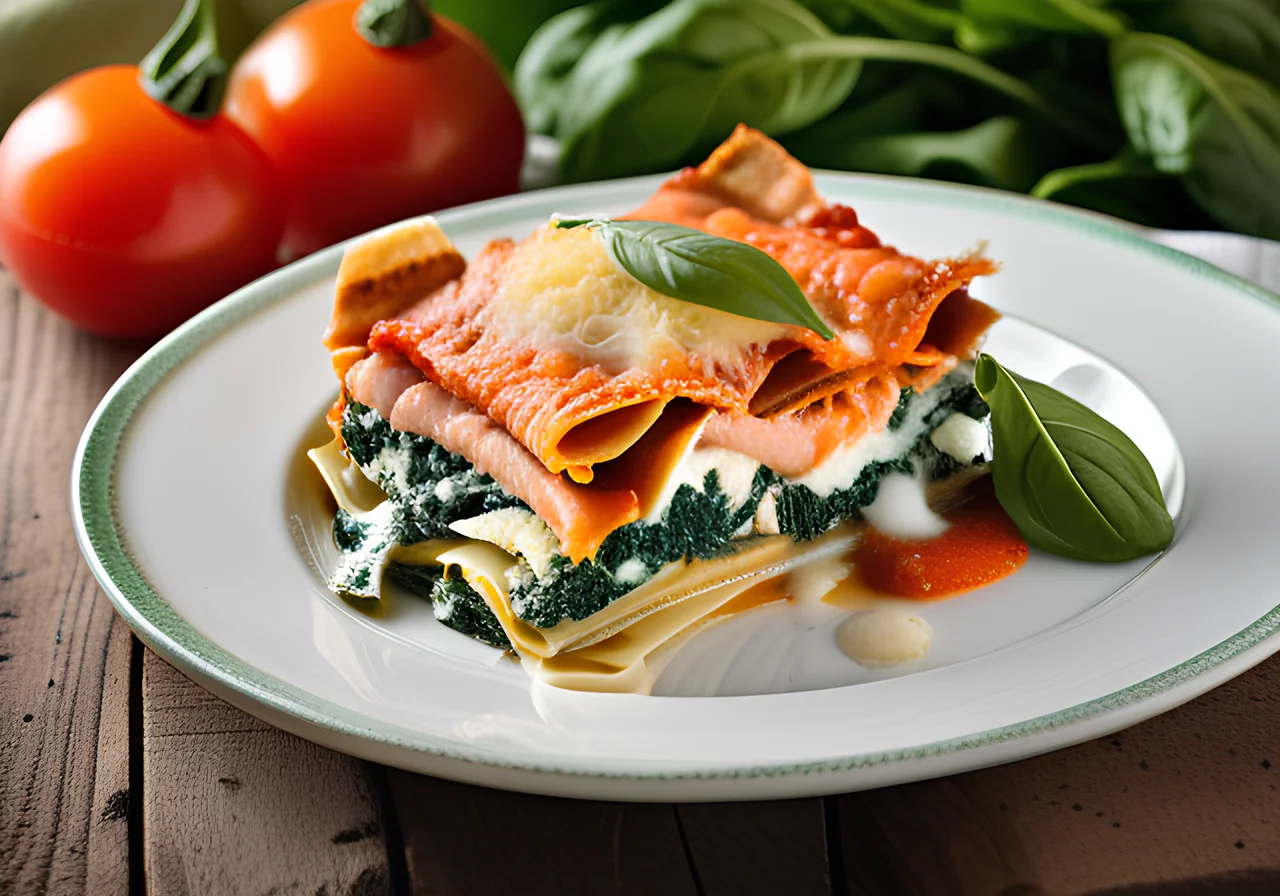 Salmon Spinach Lasagna