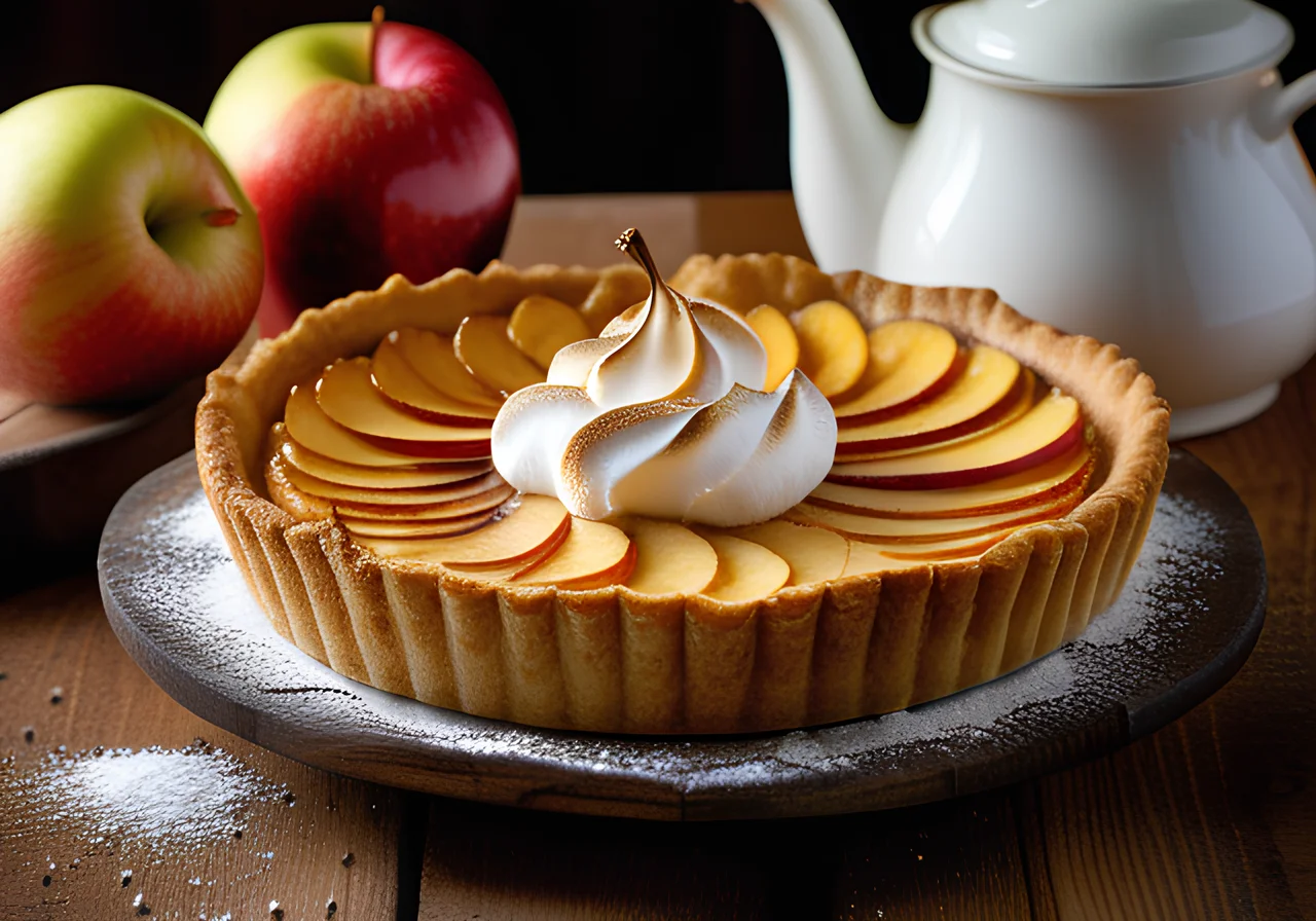 Apple Tart with Meringue from the Sheet