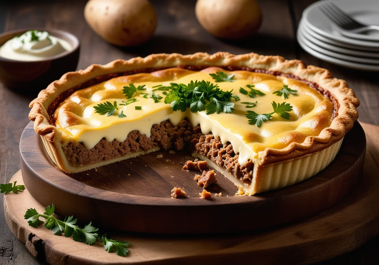Ground Meat Potato Pie