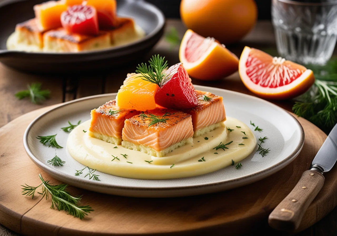 Wild Salmon on Mashed Potatoes