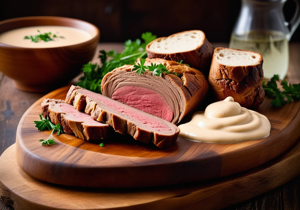 Stuffed Lamb Leg with Beans and Eggs