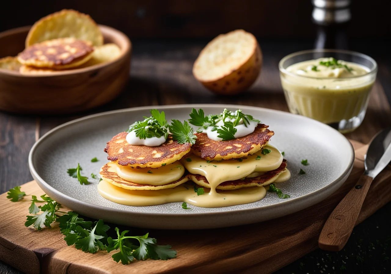 Matjes Tartare on Potato Pancakes