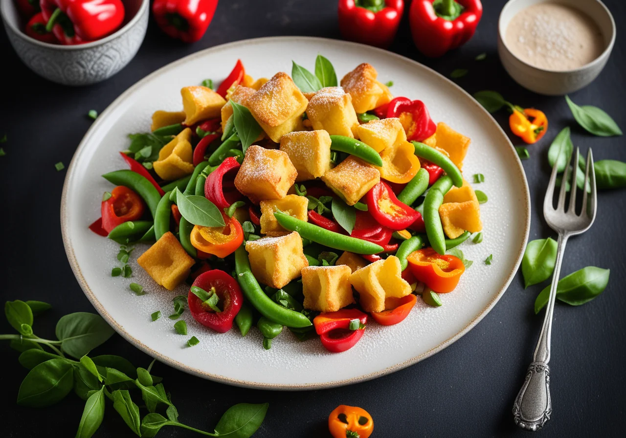 Paprika-Kaiserschoten Salad with Ginger