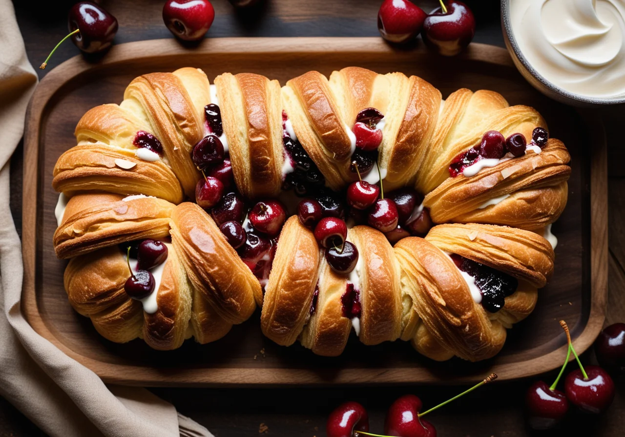 Cherry Croissant Casserole