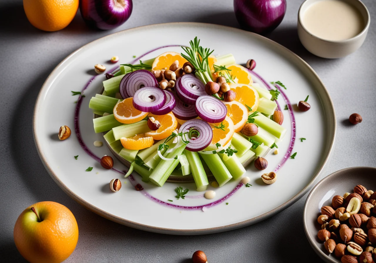 Celery Salad with Apples and Red Onions