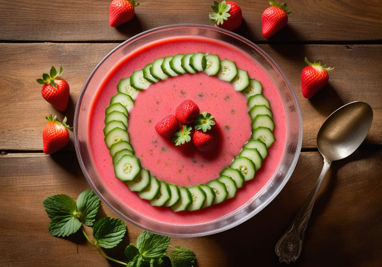 Strawberry and Cucumber Gazpacho