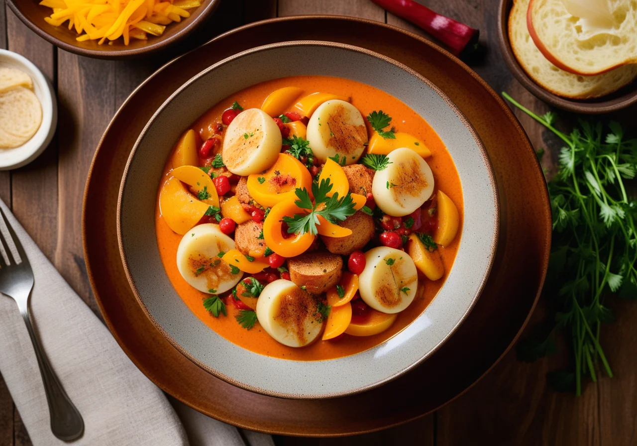 Carp on Paprika- Potato Goulash