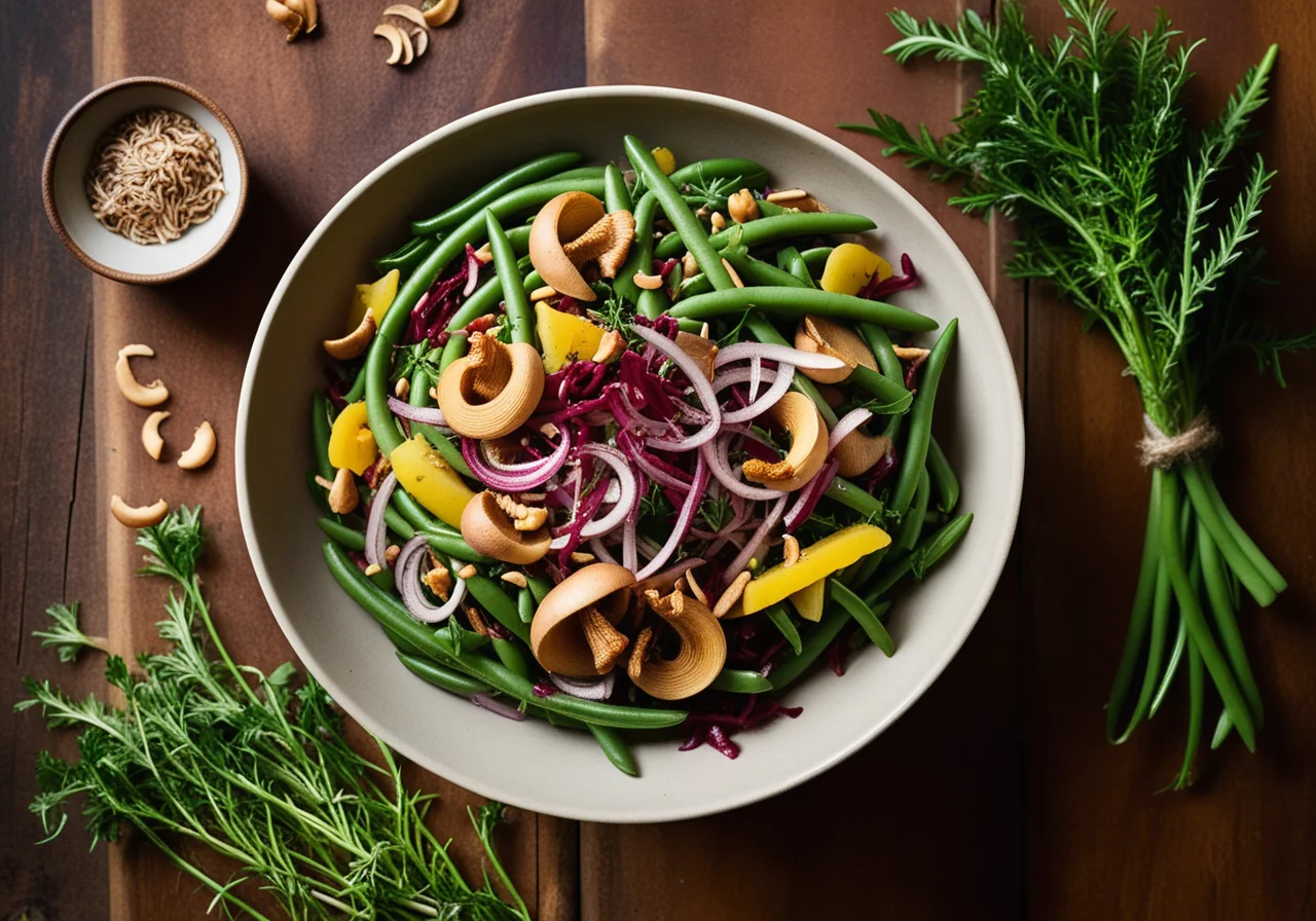 Salad with Beans and Chanterelles