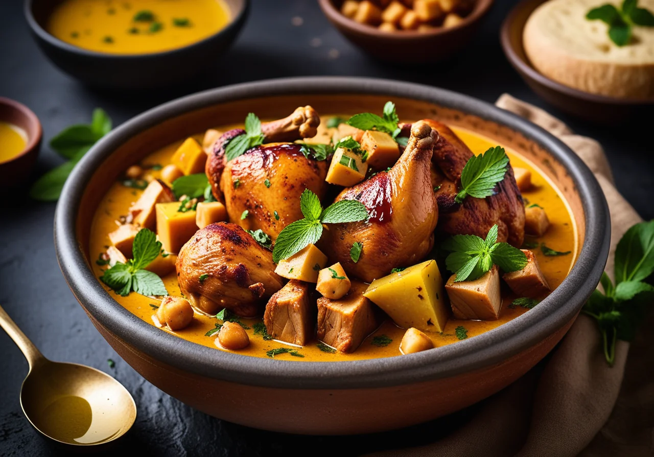 Moroccan-Style Chicken with Chickpeas