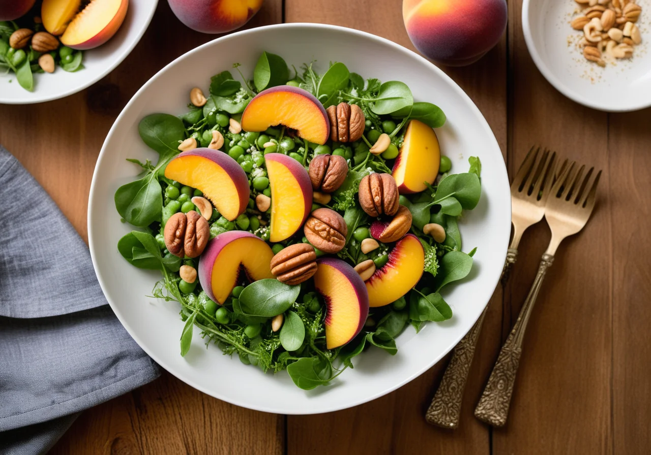 Peach and Pea Salad