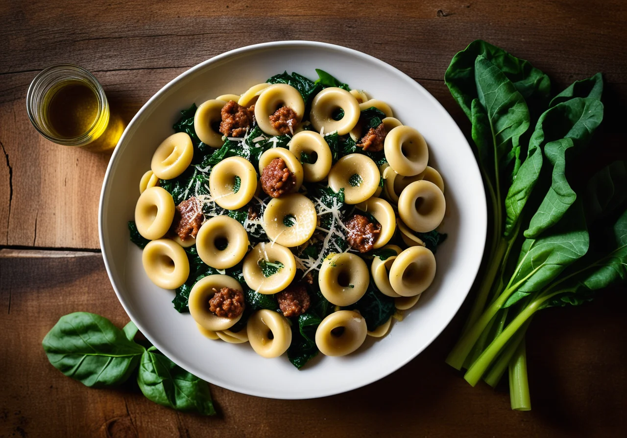 Pasta with Swiss Chard and Sausage