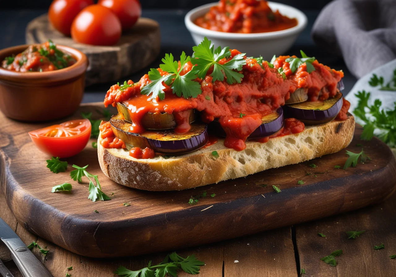 Eggplant Slices with Tomato Sauce