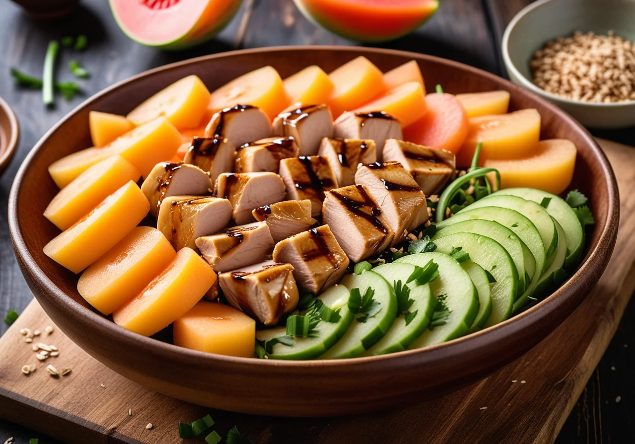 Melon Salad with Chicken Breast