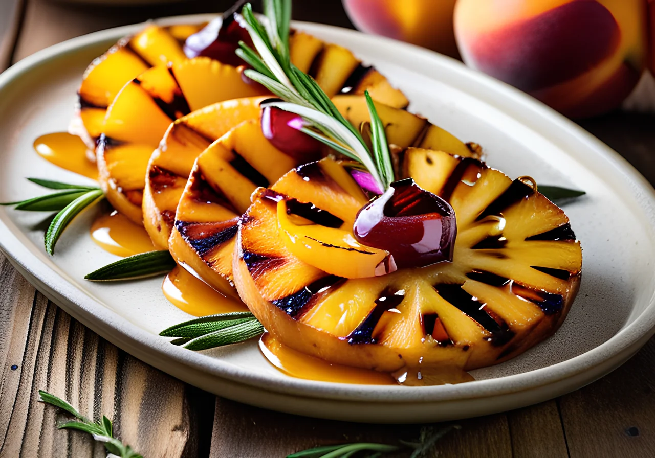 Pineapple and Nectarines with Rosemary