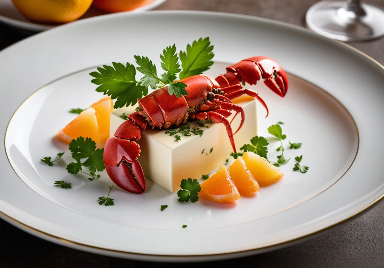 Lobster Parfait with Cilantro and Grapefruit