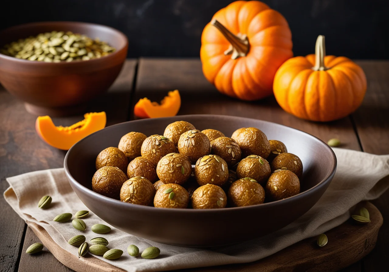 Baked Potato Pumpkin Seed Balls
