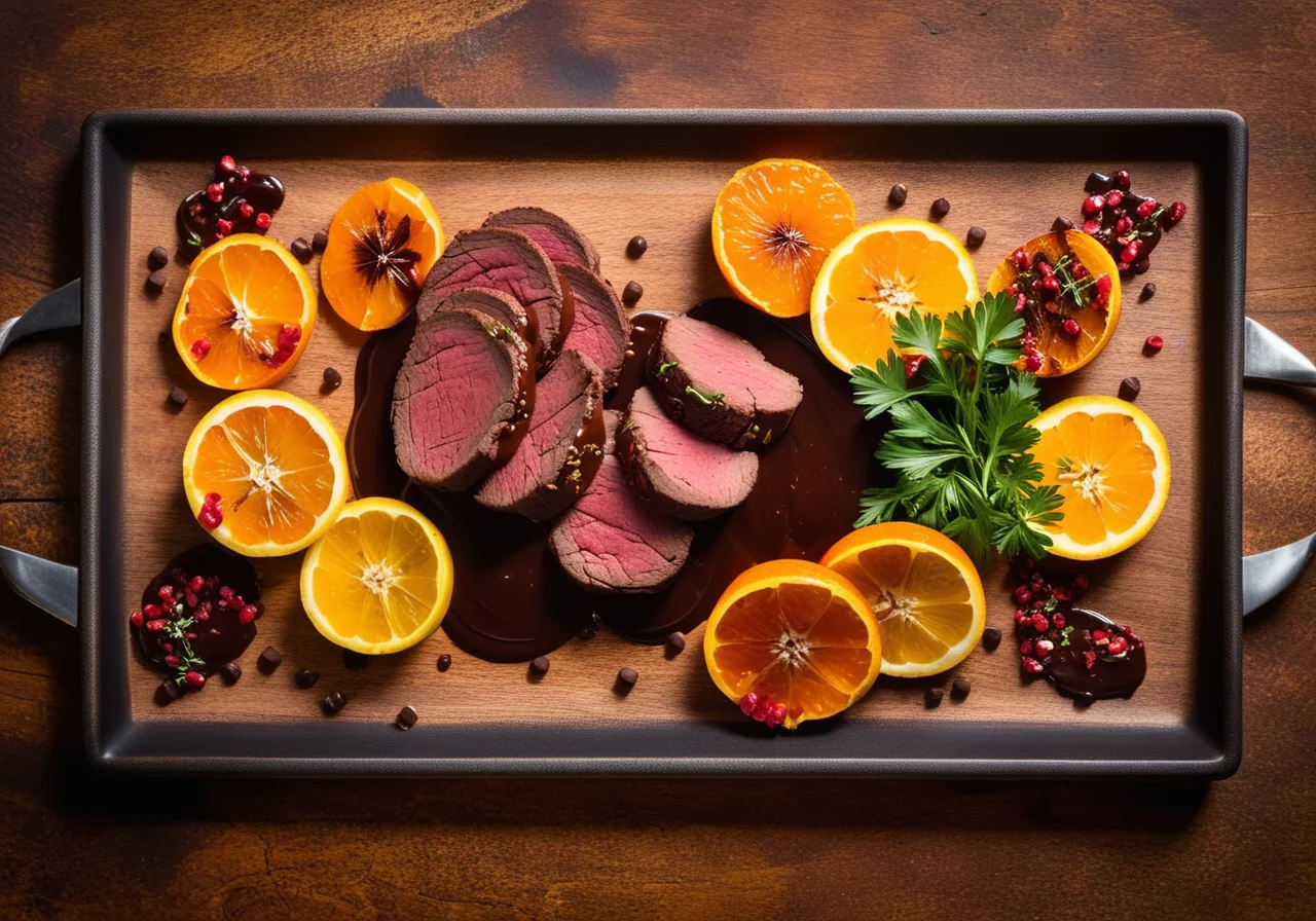 Venison Medallions with Chocolate Orange Sauce