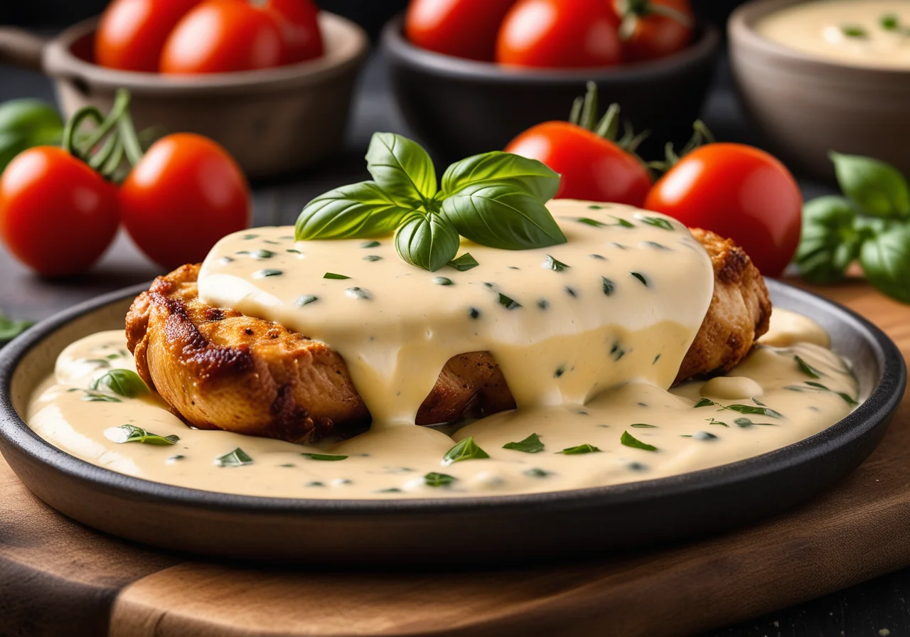 Cheese Chicken with Tomatoes