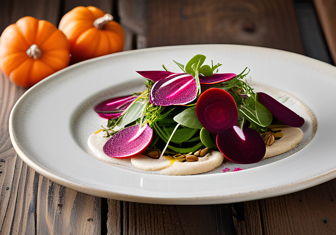Vegetable Carpaccio with Cashew Cream