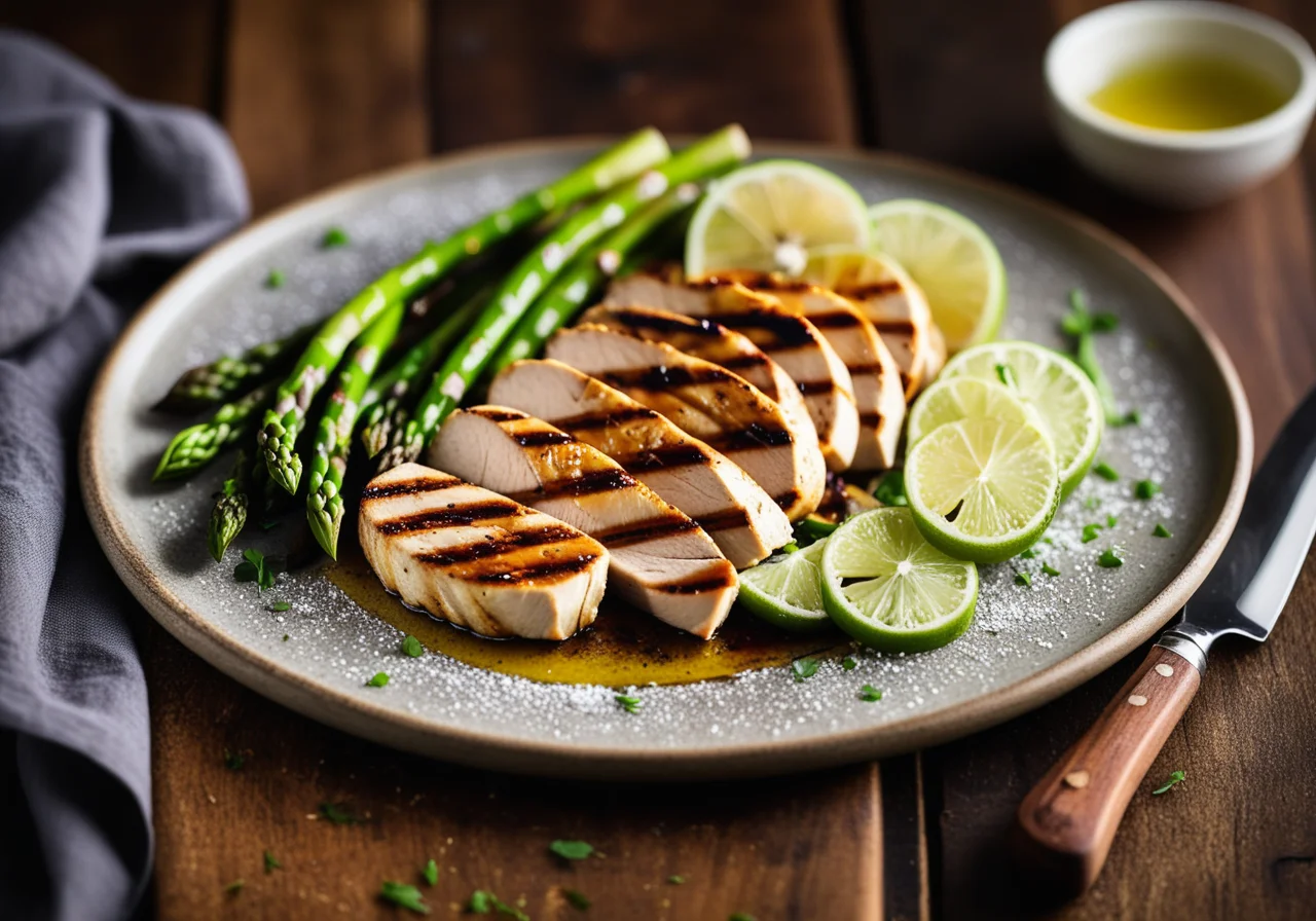 Grilled Chicken Breast with Asparagus