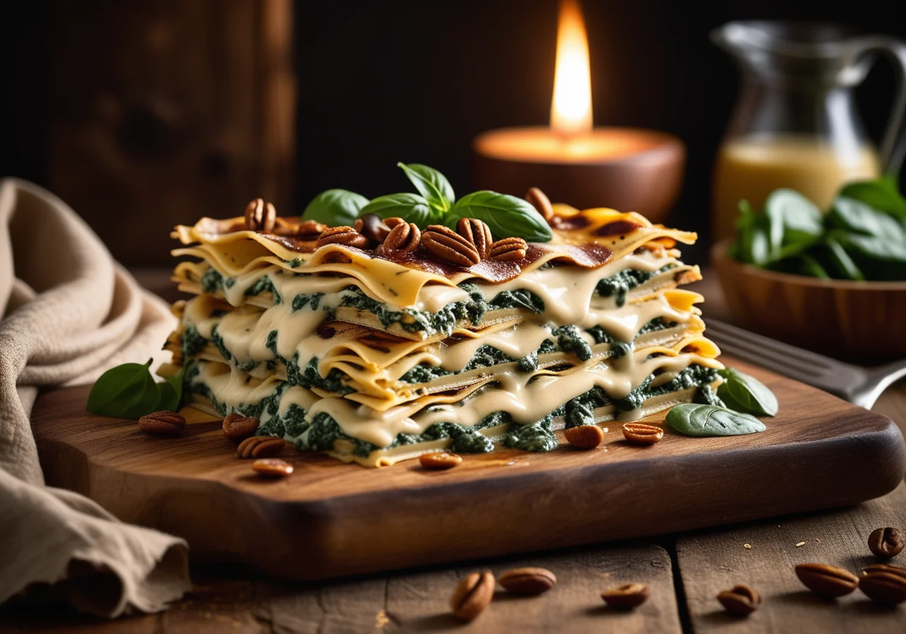 Spinach Lasagna with Chicken Liver