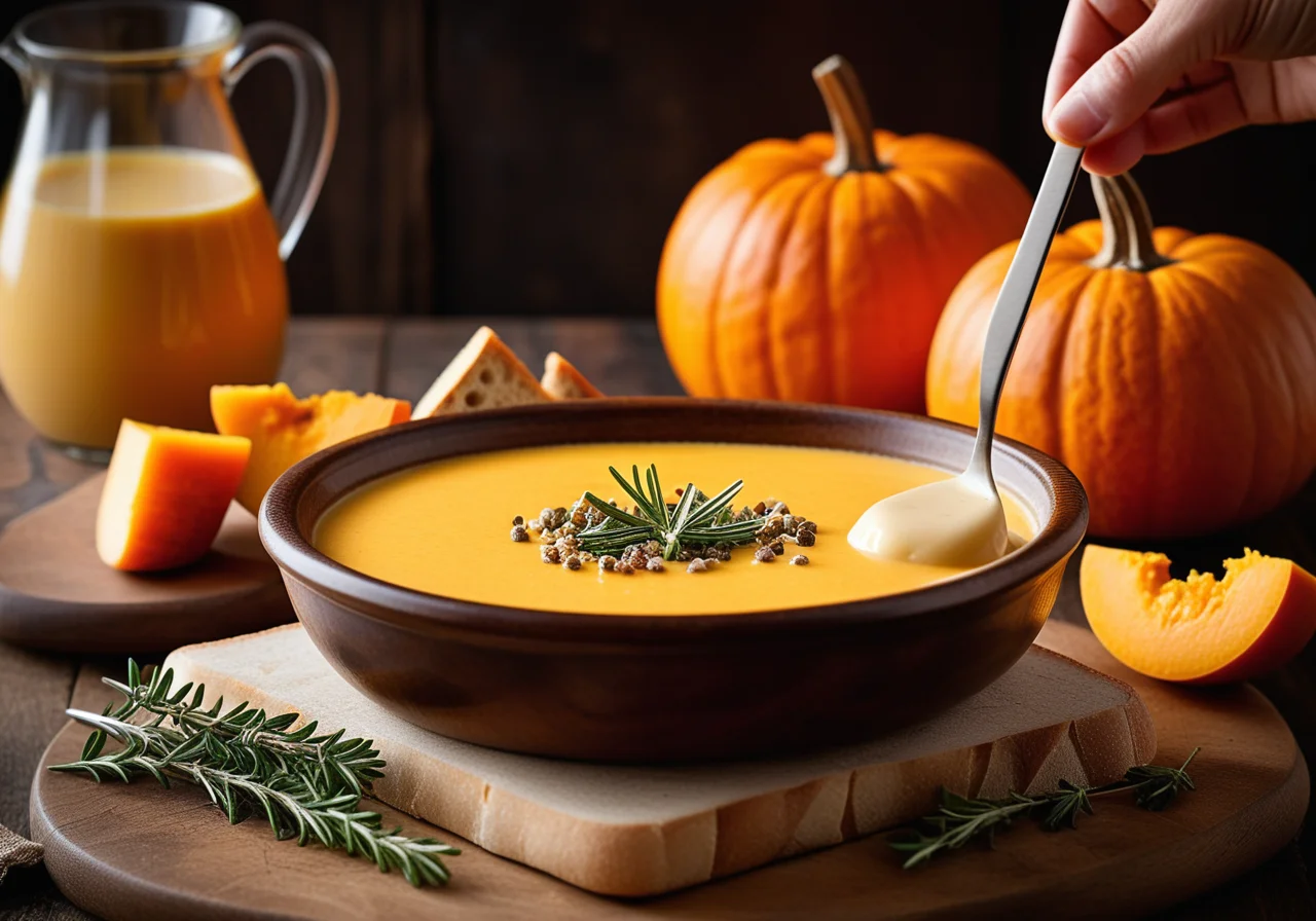 Cheese Fondue in Pumpkin