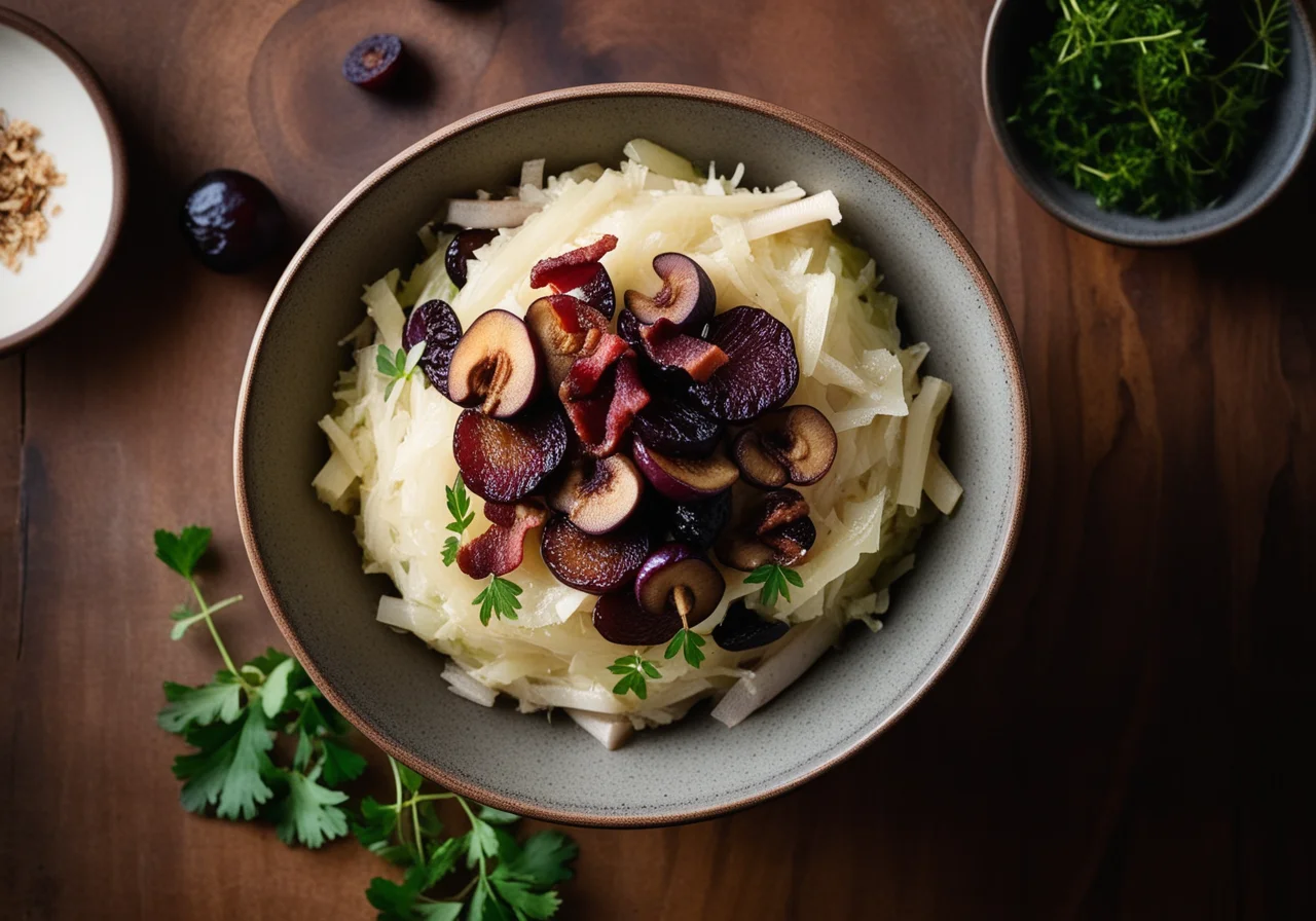 Sauerkraut with Mushrooms and Dried Plums