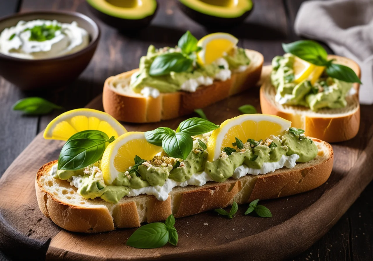 Avocado and Cheese on Toast