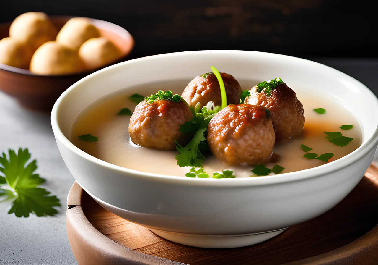 Rice Soup with Meatballs