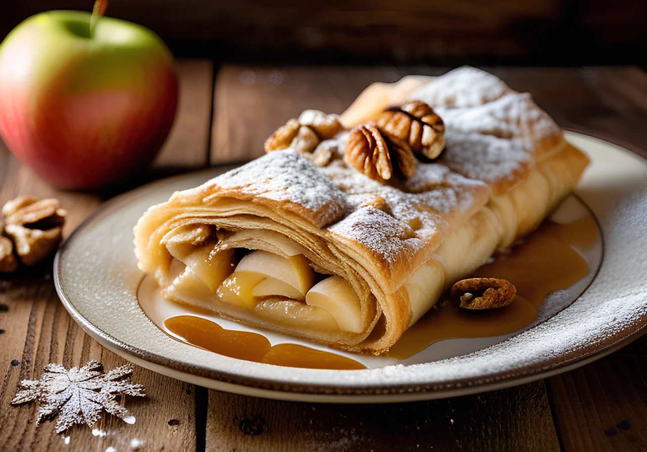Apple Strudel with Walnuts