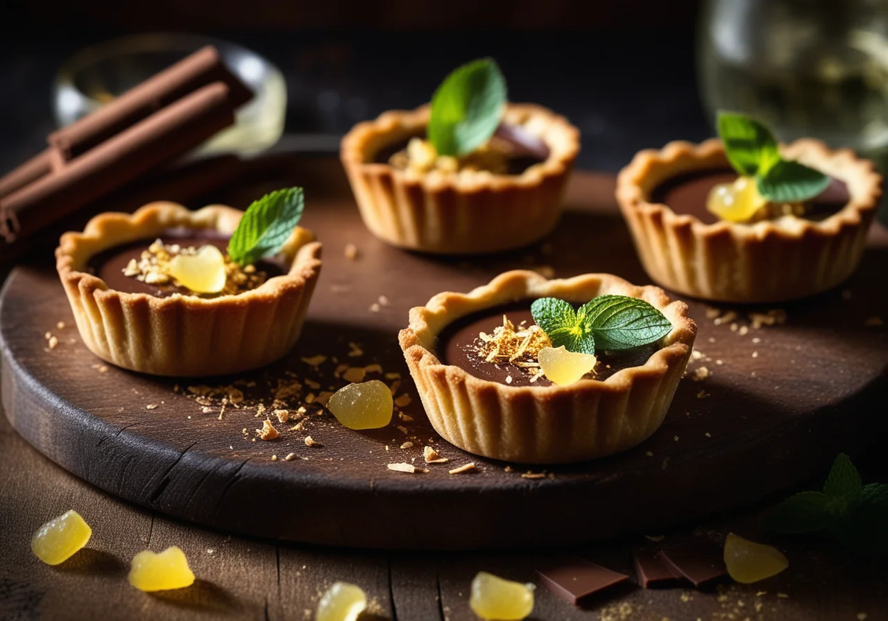 Chocolate Tartlets with Ginger