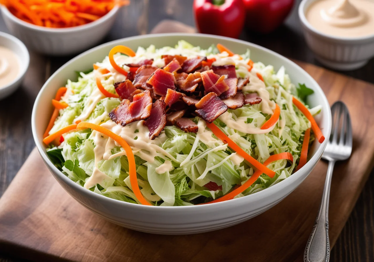 Cabbage Salad with Mayo Dressing