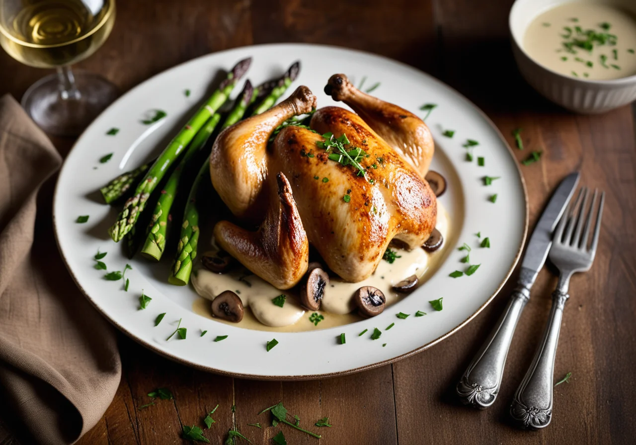 Chicken in White Wine with Spring Vegetables