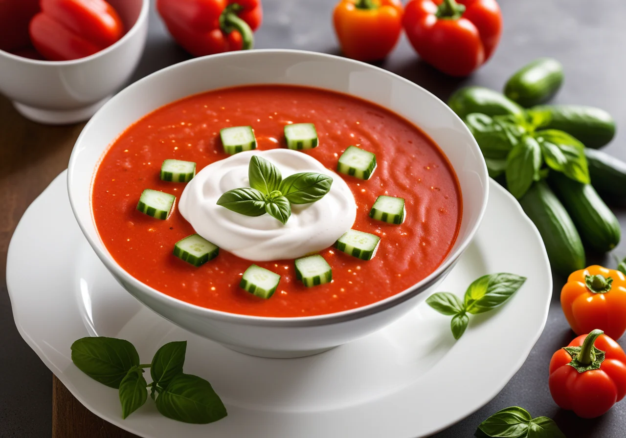 Cold Tomato Soup with Yogurt